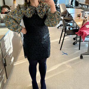 Banana Republic Factory Blue Lace Sheath Mini Dress